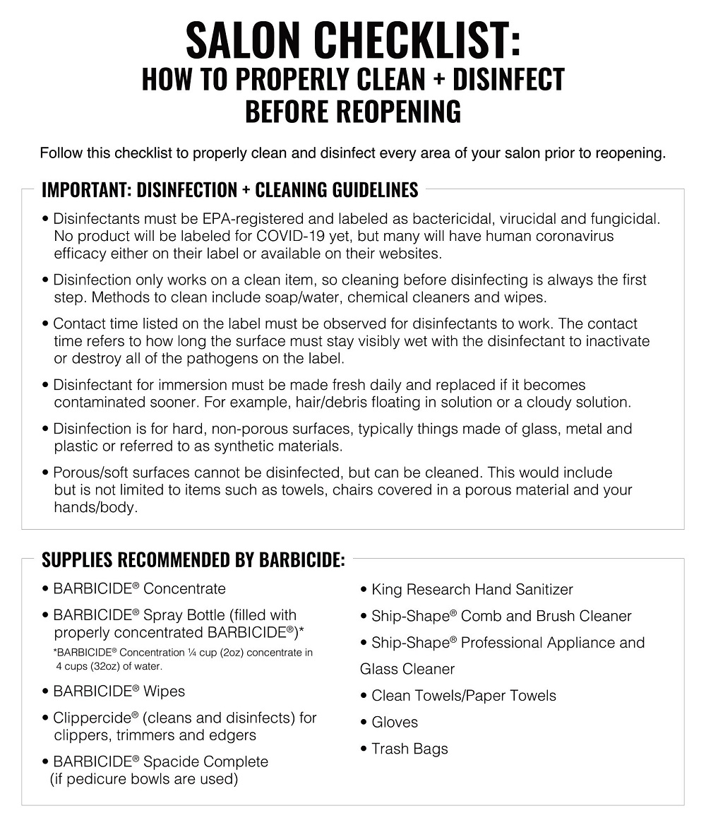 Salon Cleaning Checklist PDF