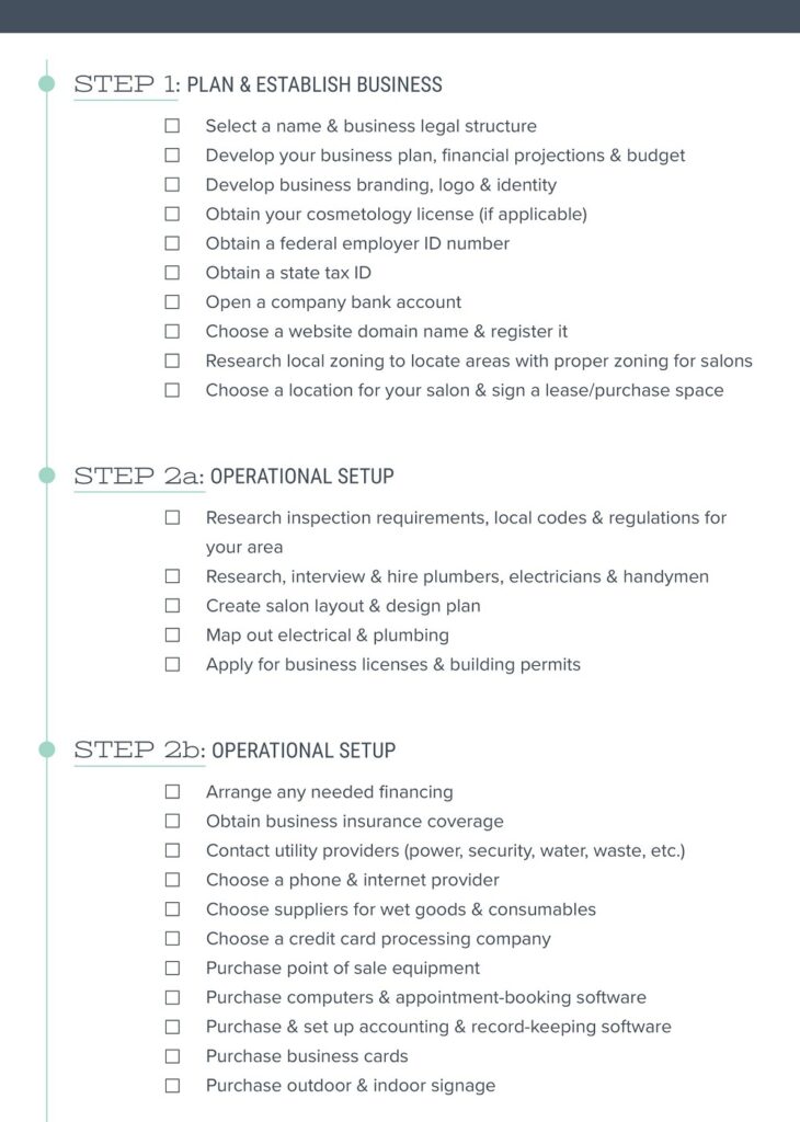 16+ Free Printable Salon Checklist Templates - Sample PDF » American ...