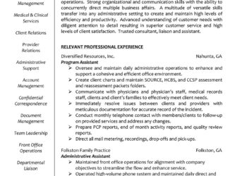Administrative Resume Samples & Template
