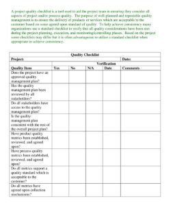 35 Free Simple Quality Checklist Templates (PDF) American Templates 35 Free Simple Quality Checklist Templates (PDF) American Templates