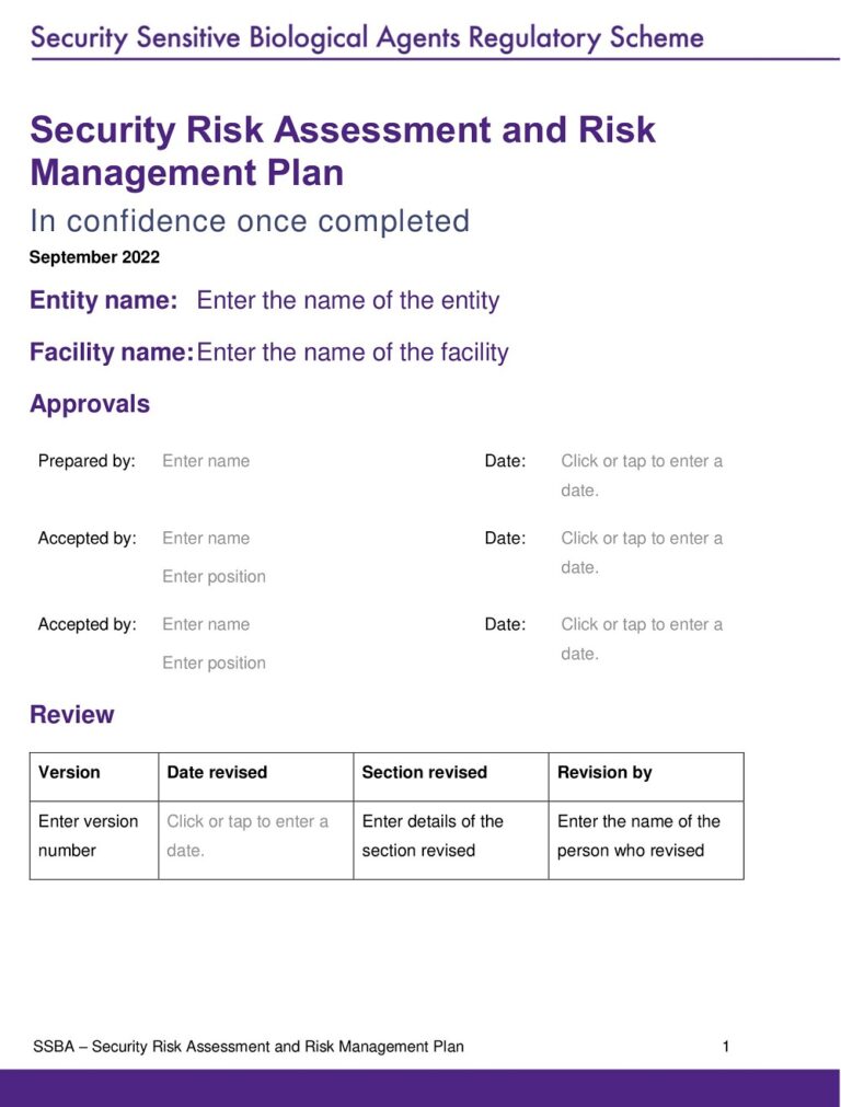 26+ Free Security Risk Analysis Templates - Printable PDF, DOC ...