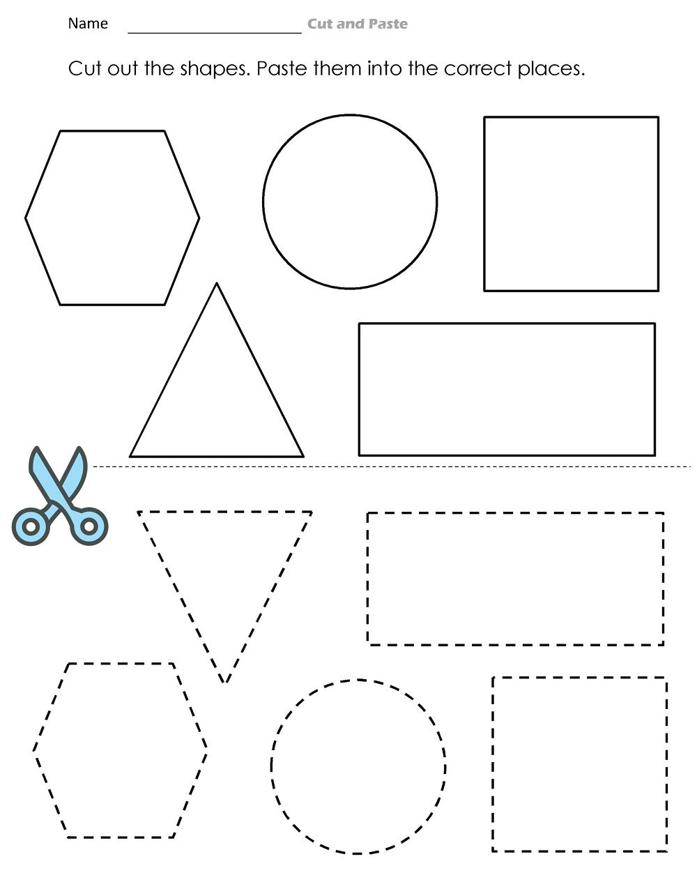 Shape Cut and Paste Worksheet