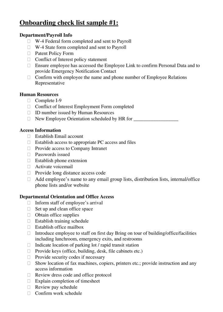 28 Free Onboarding Checklist Examples And Templates Pdf Excel 5539