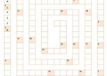 Word Spiral Puzzle Worksheet Template