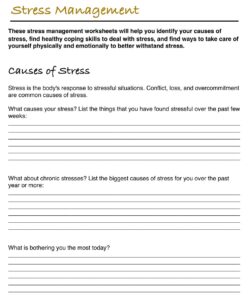 24+ Free Printable Stress Management Worksheets & Activities Templates ...