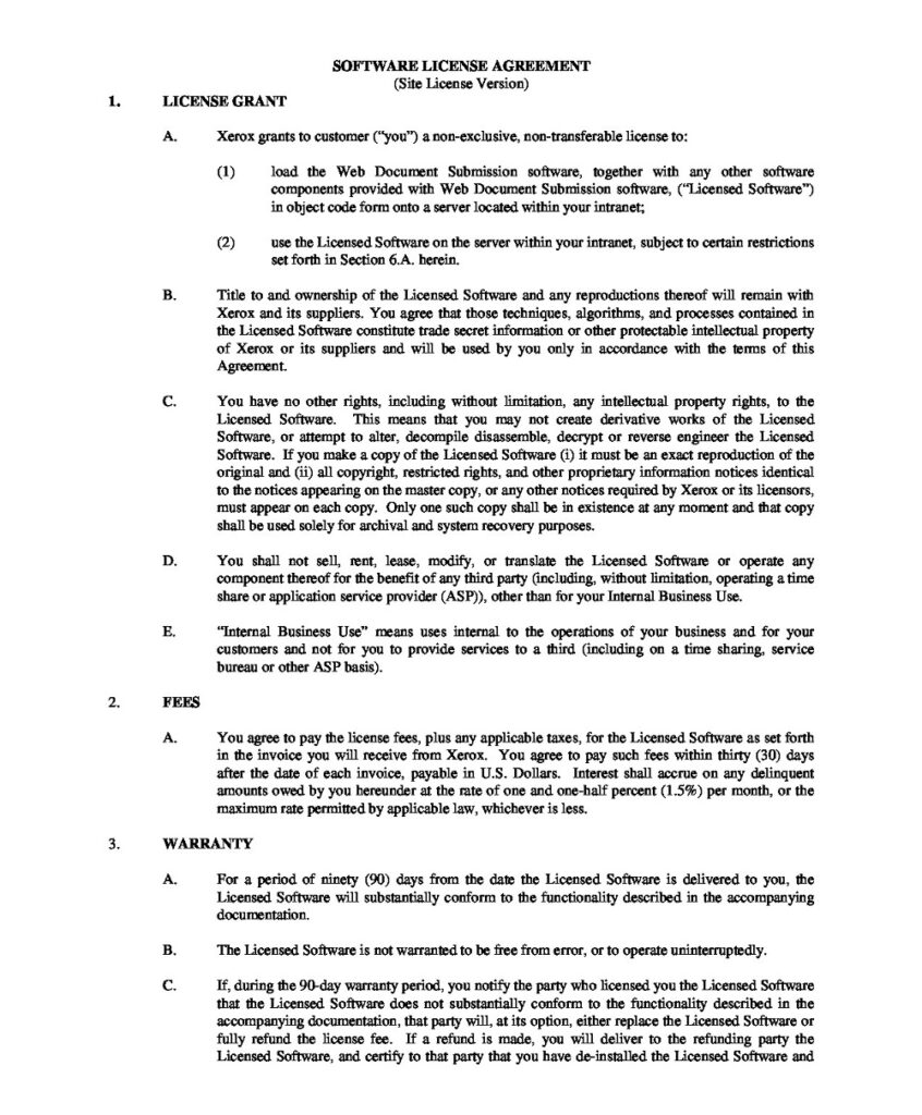 38+ Free Software License Agreement Examples & Templates (PDF, Word ...