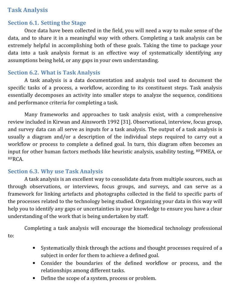 18 Free Task Analysis Examples And Templates Sample Pdf American Templates