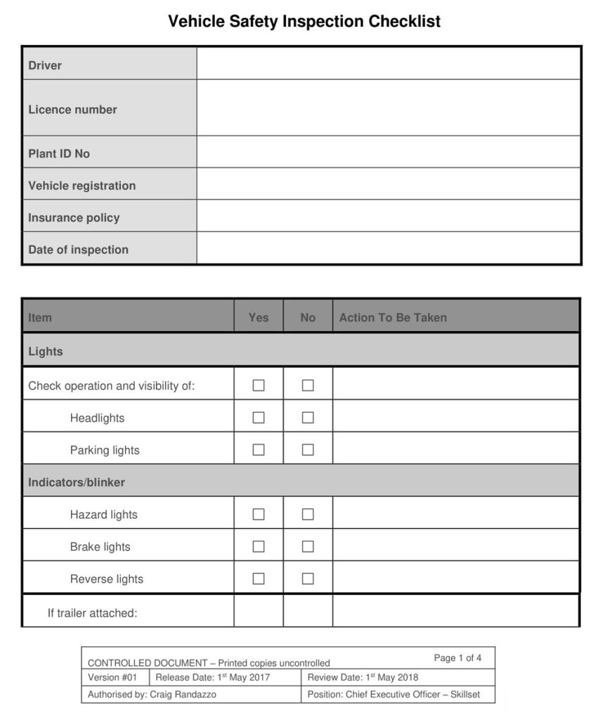 40+ Free Printable Auto Detail Checklist Templates - PDF, MS Word ...