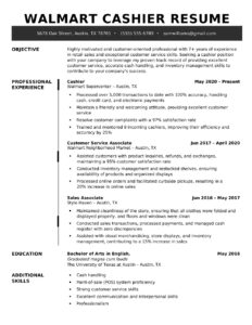 32+ Free Cashier Resume Samples & Templates (PDF, Word) » American