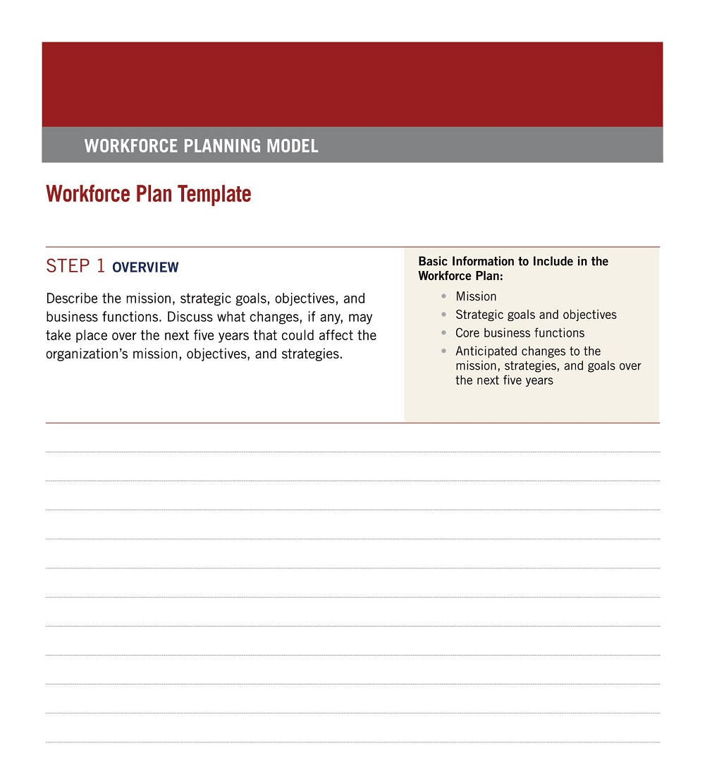 Workforce Plan Model Template