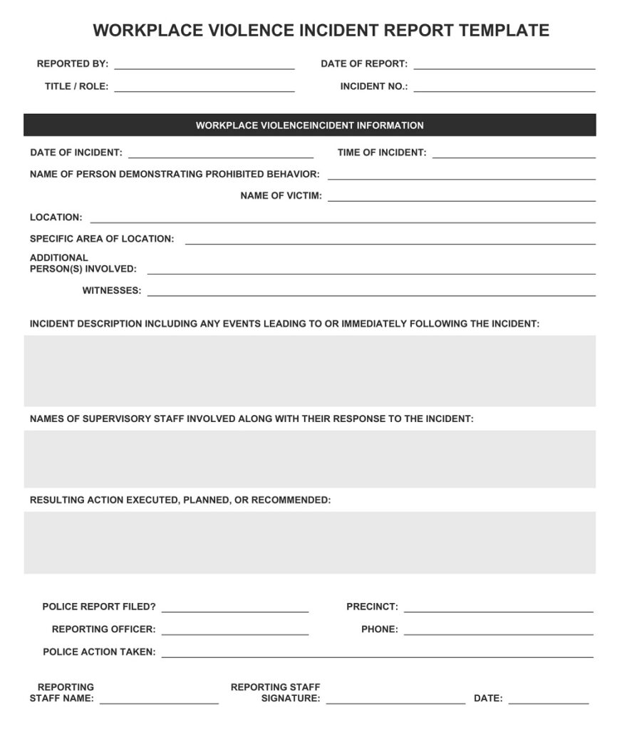 26+ Free Incident Report Form Templates - Printable PDF, Ms Word ...