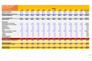 25+ Income Statement Template Excel (Free Download) » American Templates