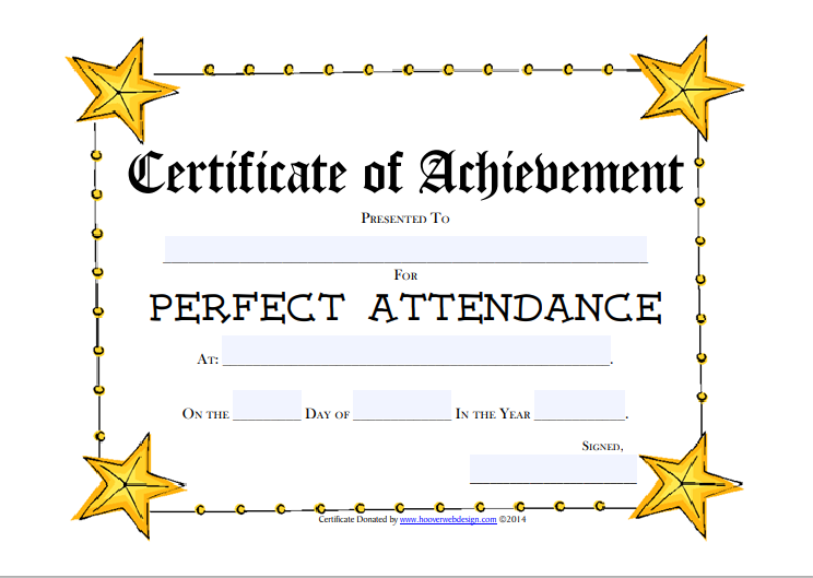 perfect attendance award 09