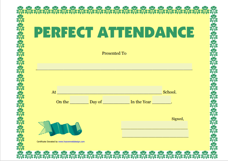 perfect attendance award 11