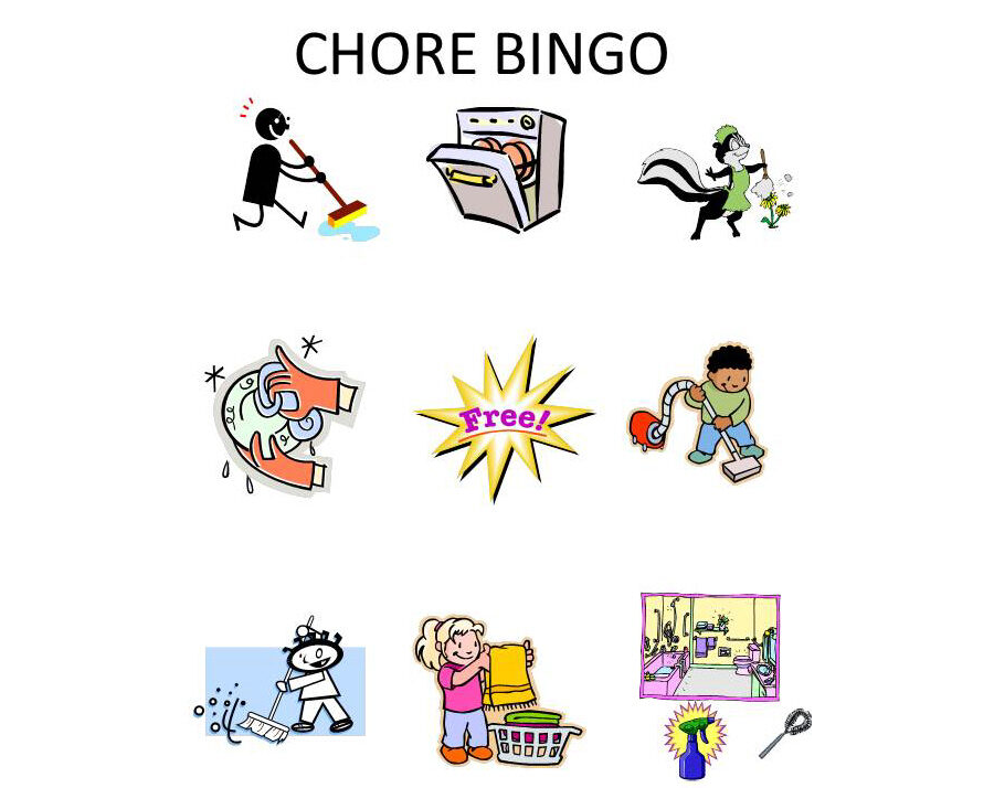 Bingo Chore Clip Art