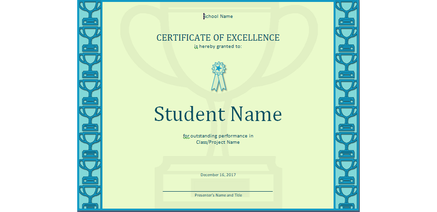 Certificate of Excellence 02