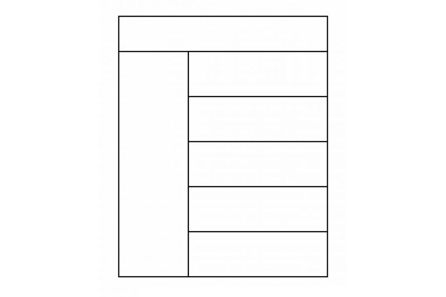 Chart with One Column and Five Rows