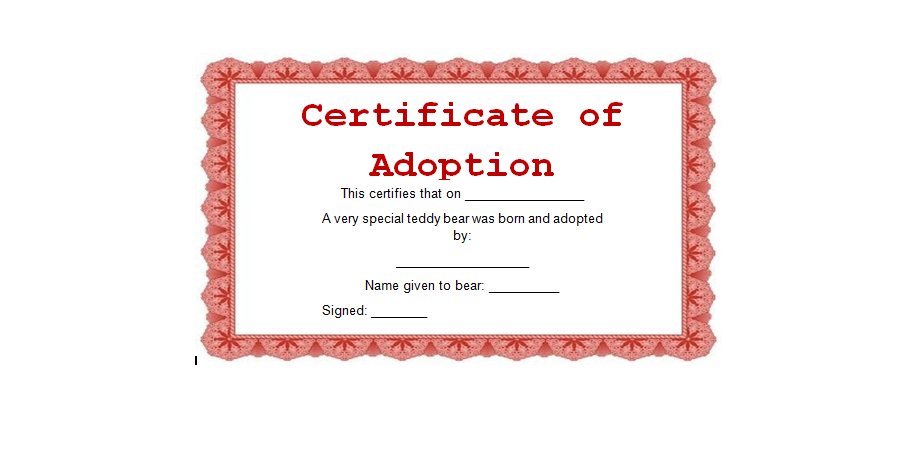 Adoption Certificate Template  12