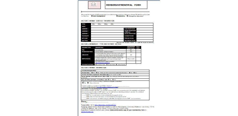 Club Application Form Template