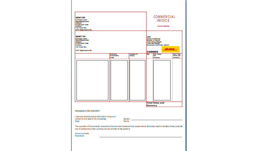 Commercial Invoice Template 15