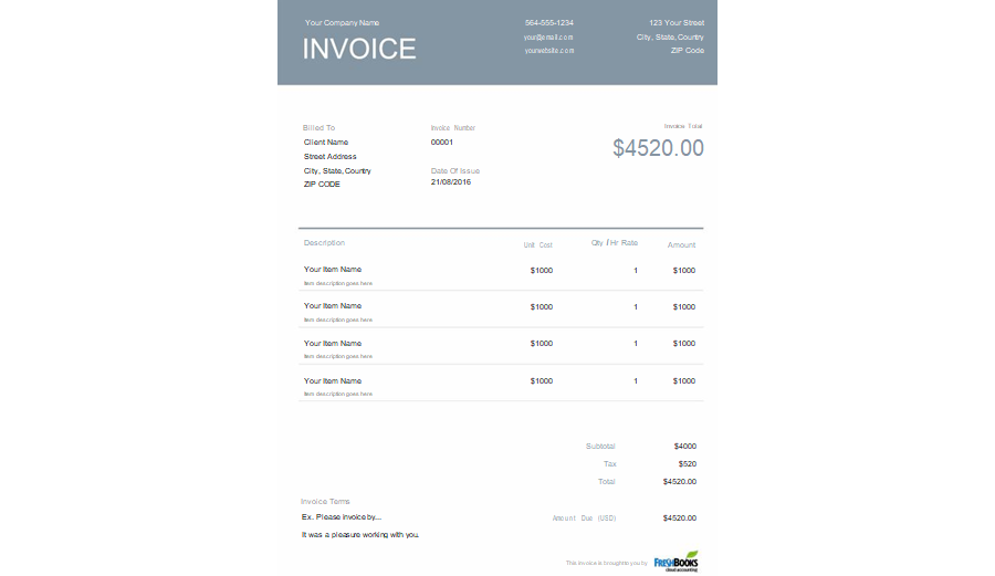 Commercial Invoice Template 18