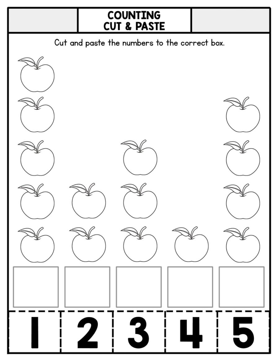 Cut and Paste Apple Worksheet