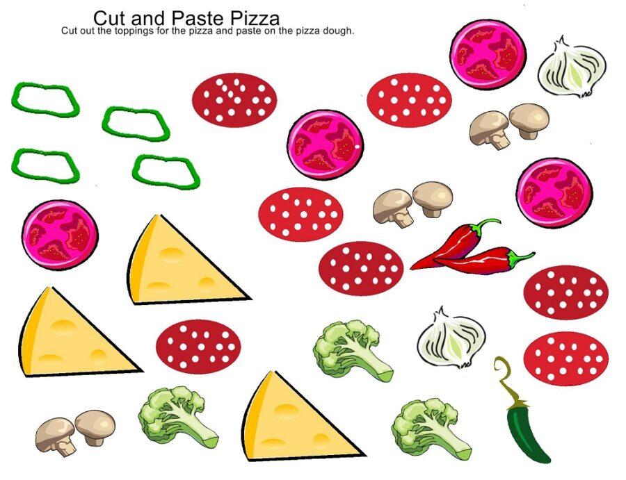 Cut and Paste Pizza Puzzle