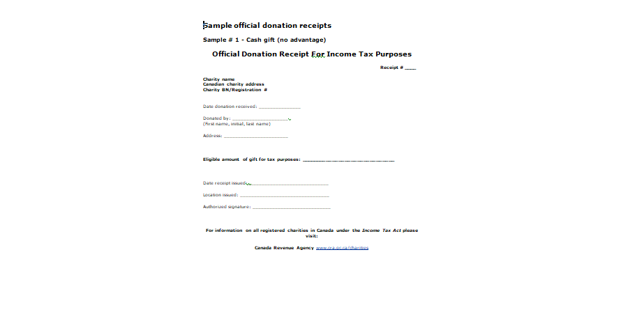 Official Donation Receipt