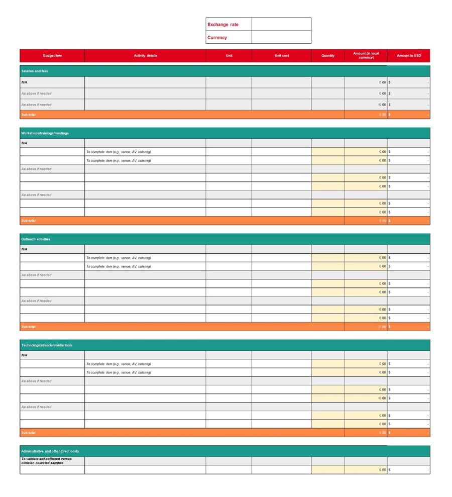Event Catering Budget Template