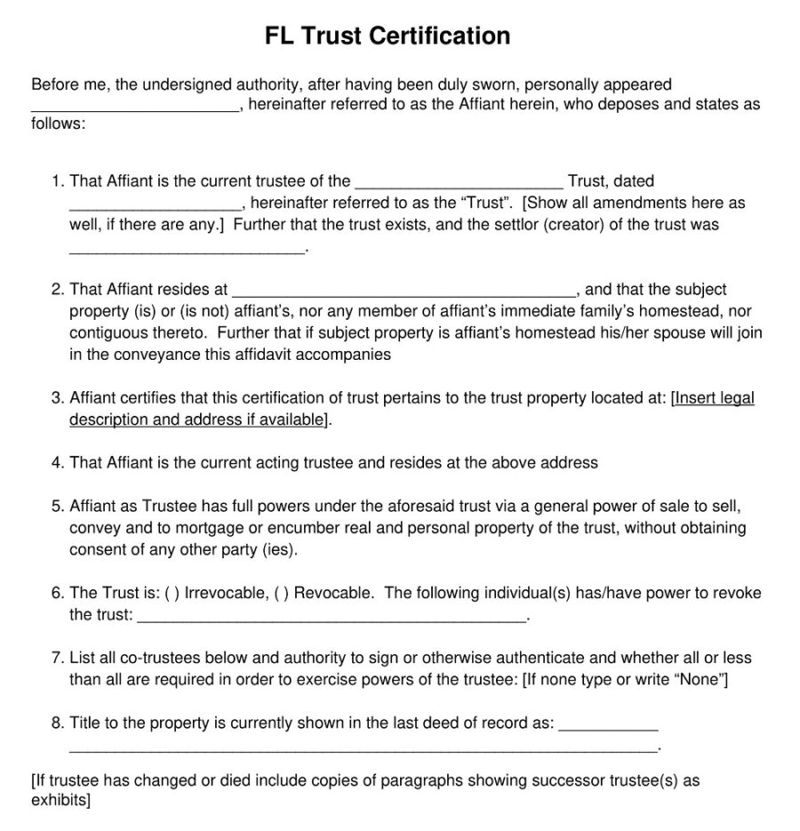FL Trust Certification