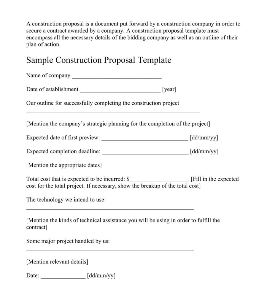 Formal Job Proposal Sample
