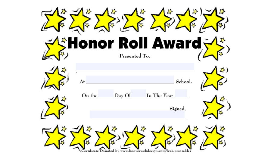 Honor Roll Certificate 02
