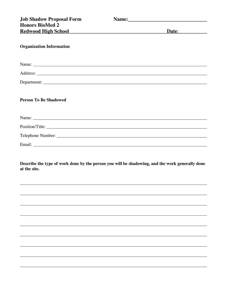 Job Proposal Form Template