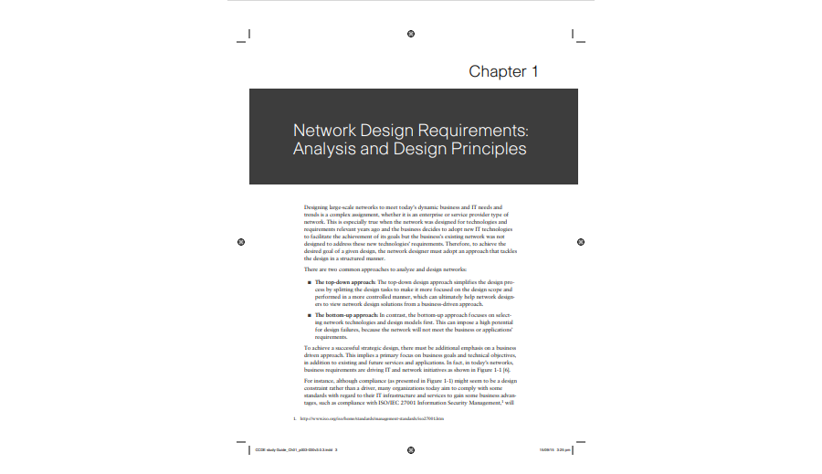 Network Design Requirement Analysis