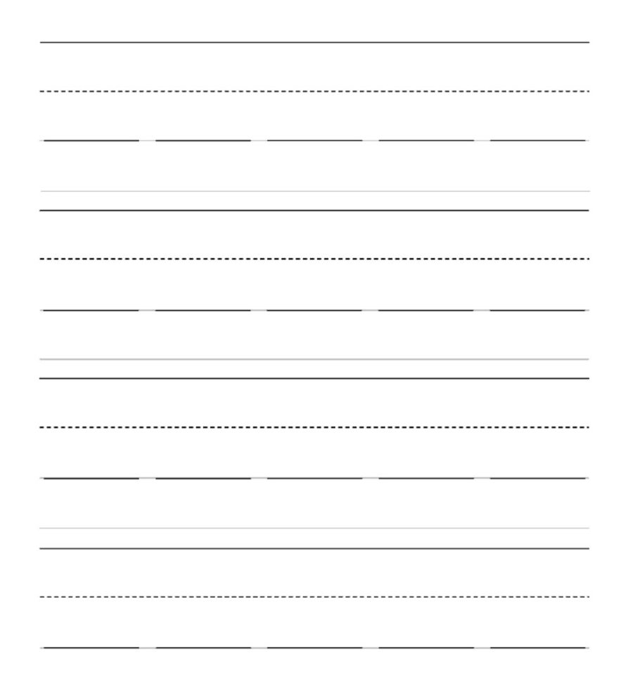 Preschool Lined Wide Notebook Paper