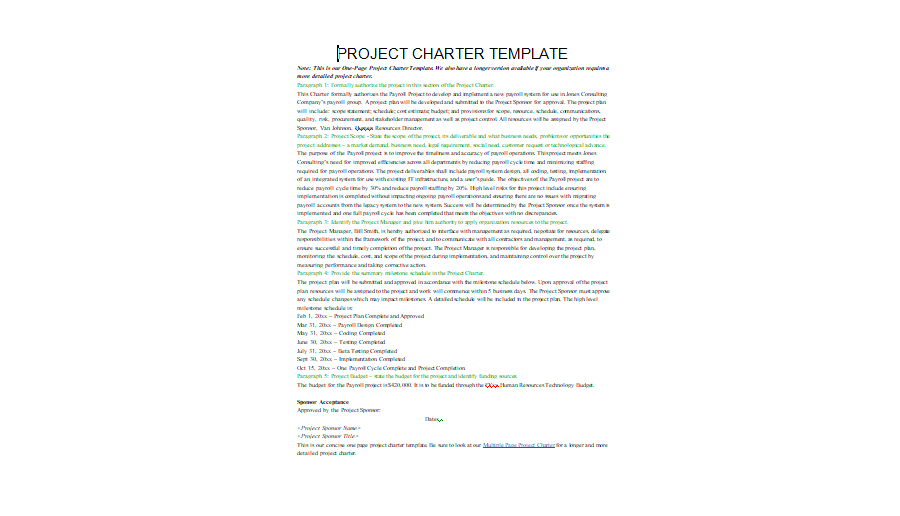 Project Charter Template 07