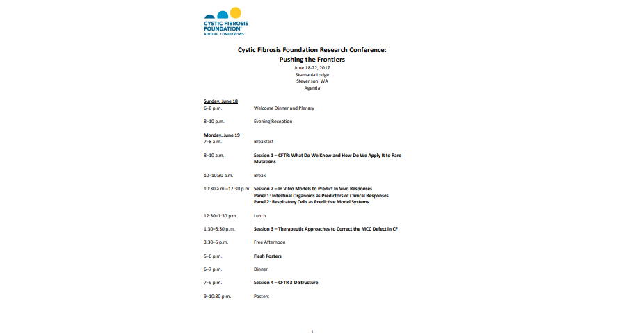 Research Conference Agenda Template