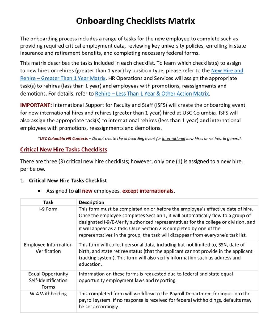 Supervisor Onboarding Checklist Template