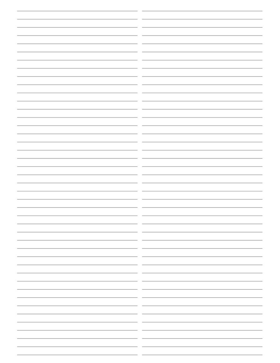 Two Column Notebook Paper