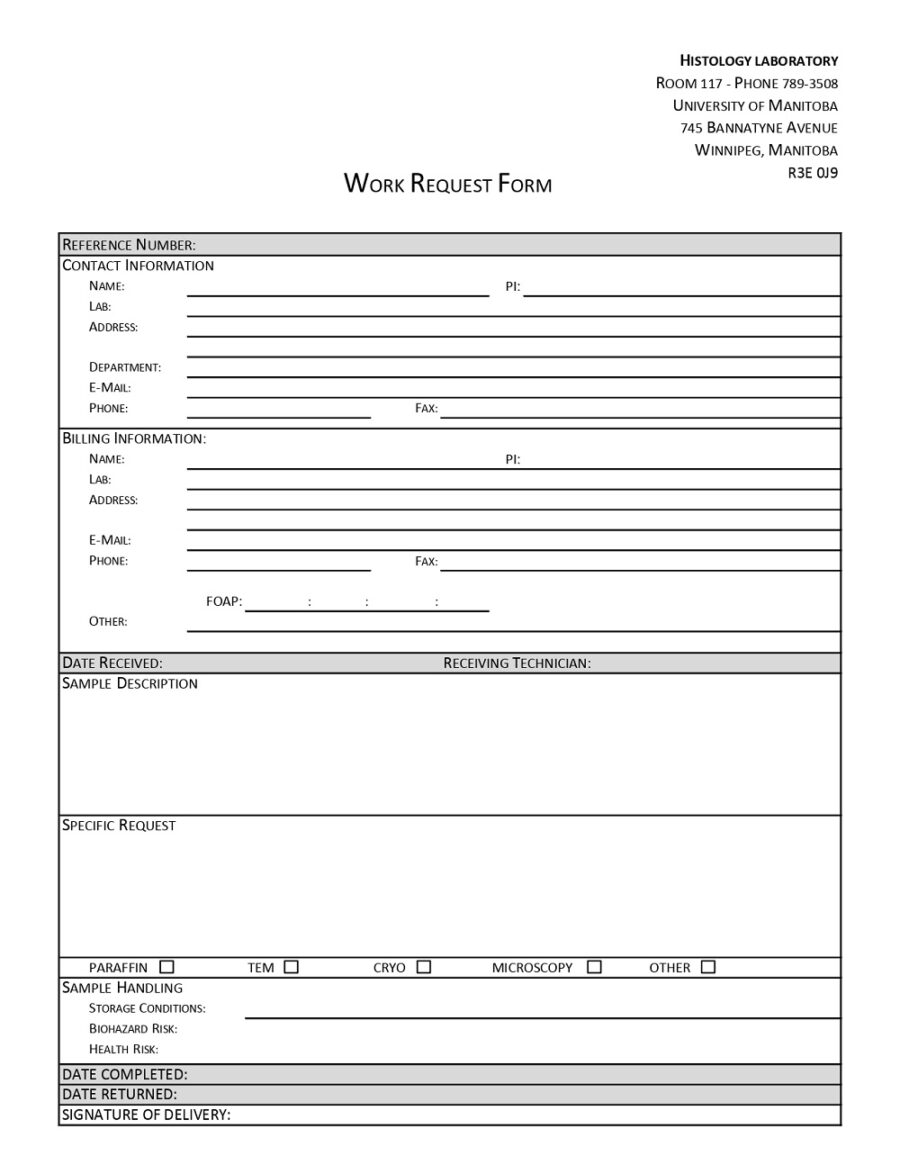 University Work From Home Request Form