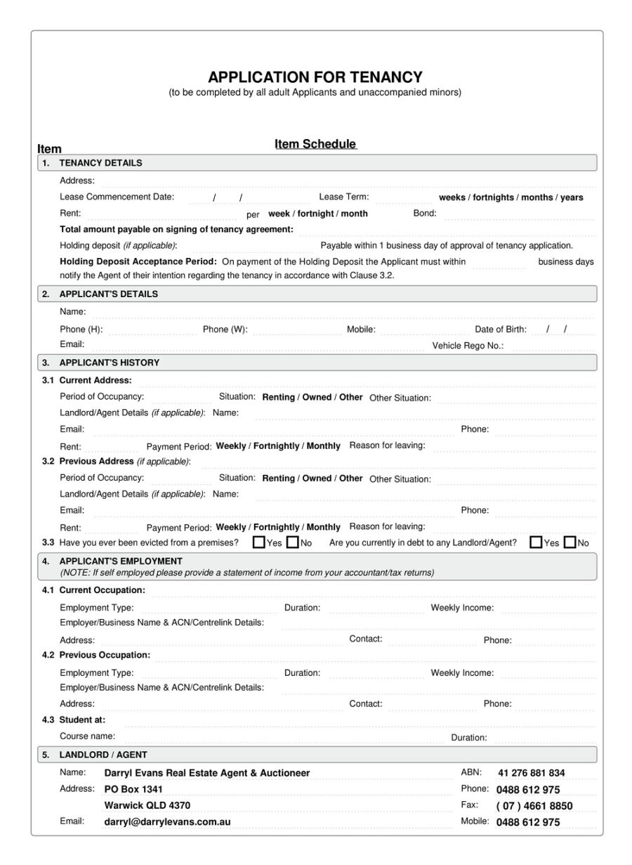 Vehicle Holding Deposit Form Template