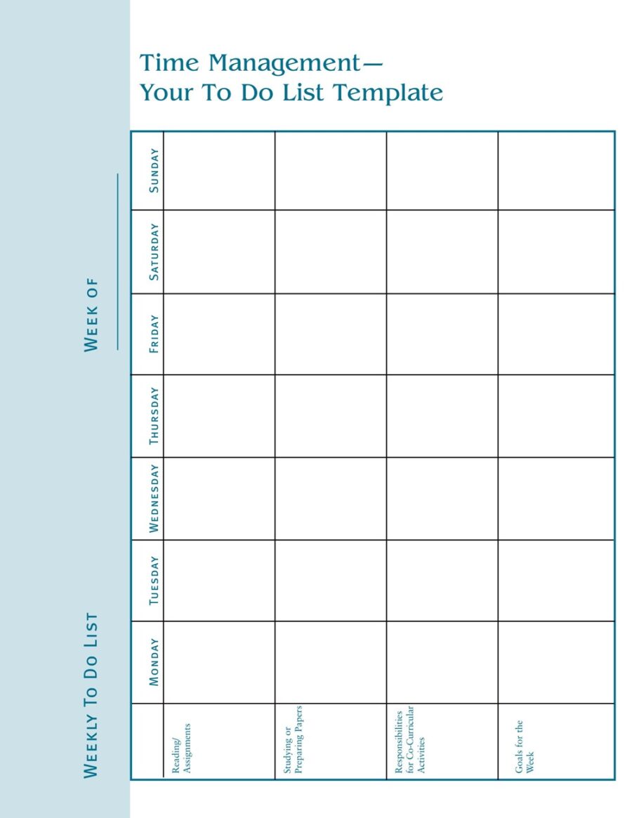 Your To Do List Template